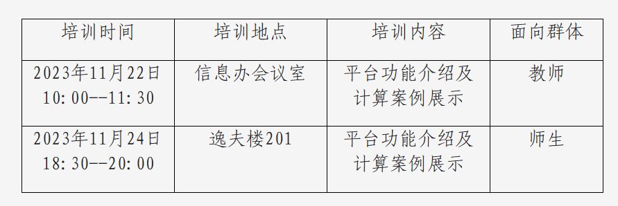面向全校师生提供大规模科学计算和数据